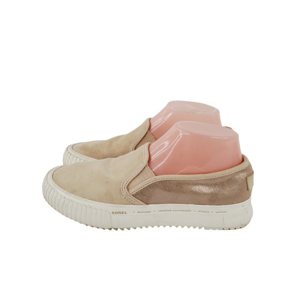 Sorel Women's Beige NL3638-257 Low Top Slip On Casual Sneaker Size 7